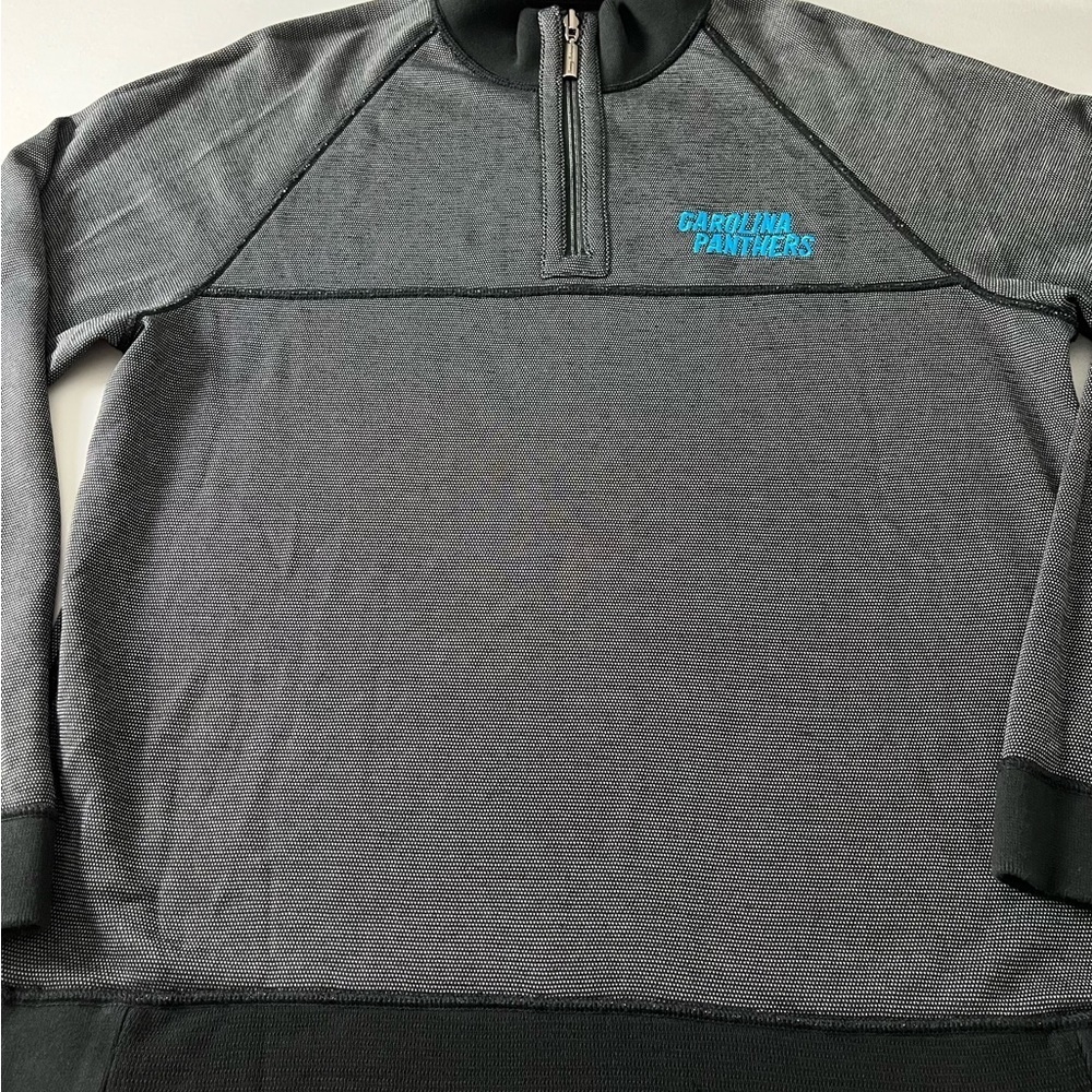 Tommy Bahama Men’s NFL Carolina Panthers half zip reversible sweater Medium - Picture 3 of 5